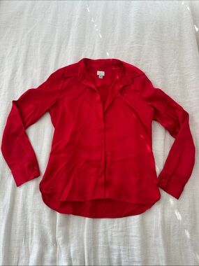 a new day Red Long-Sleeve Button-Down Shirt